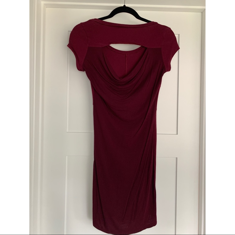 Red bodycon t-shirt dress